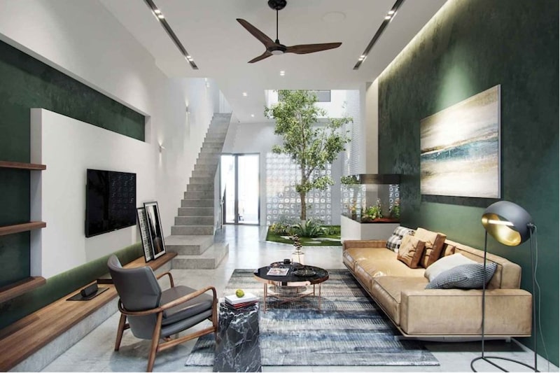 không gian nhà ống đẹp