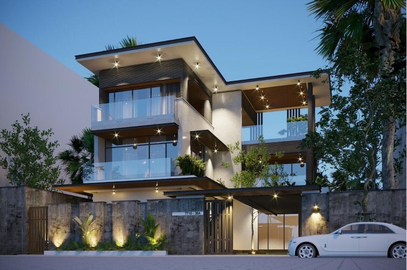 những mẫu nhà chữ l đẹp