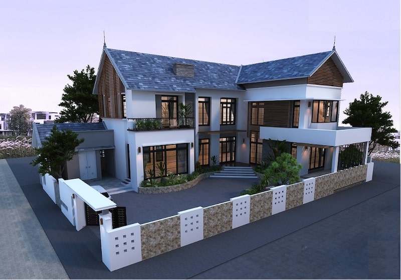 những mẫu nhà chữ l đẹp