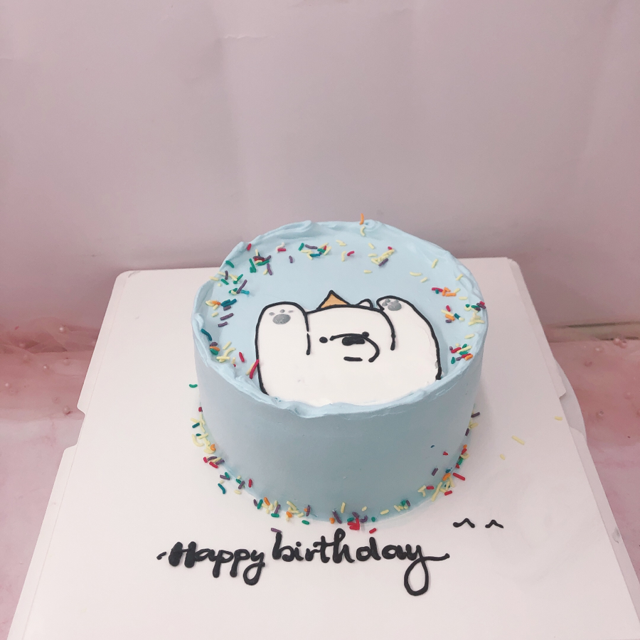 Bánh kem sinh nhật kiểu Hàn Quốc đơn giản BK10 ⋆ Tiệm Bánh Choco